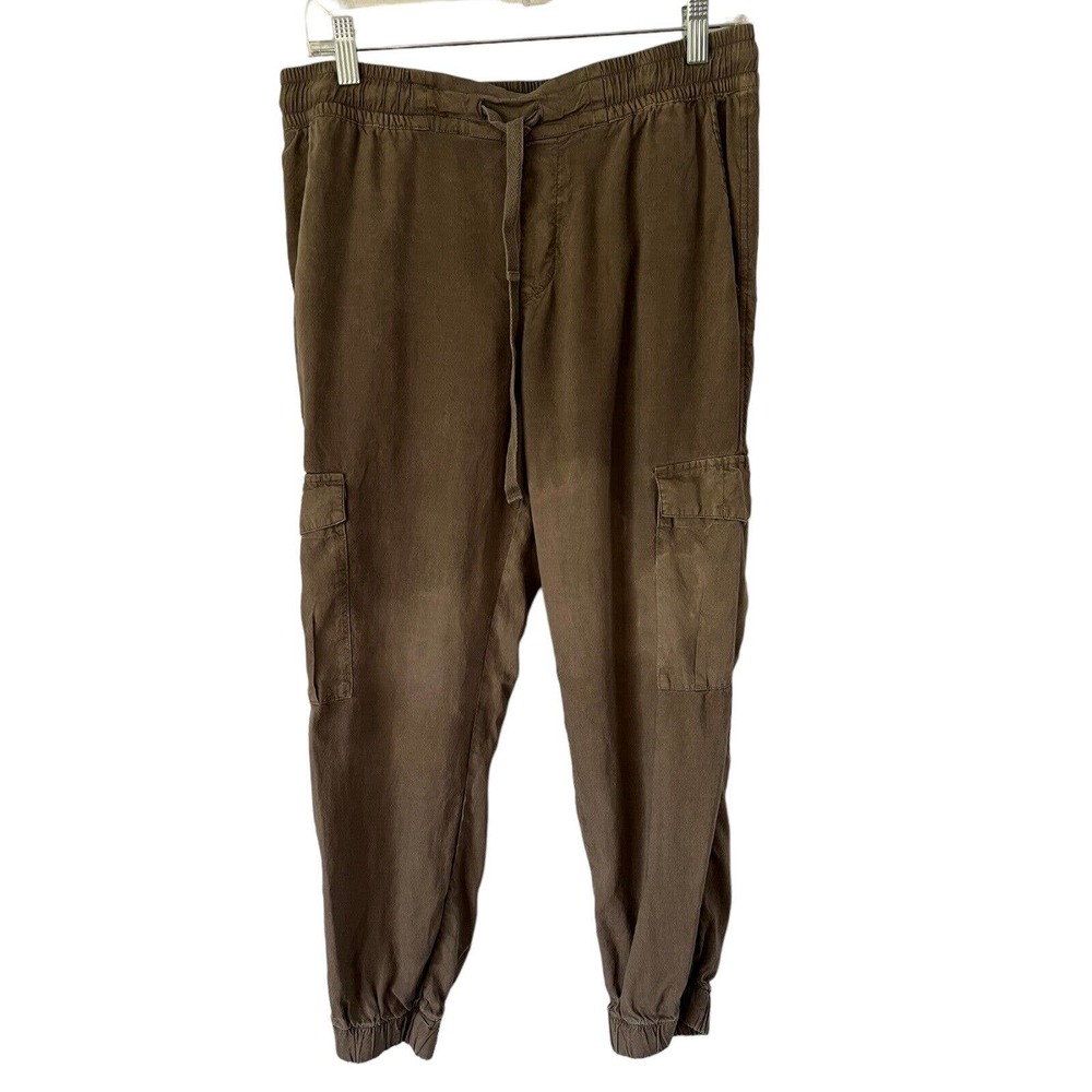 Cloth & Stone Army Green Lyocell Tencel Cargo Pull On Joggers Size Small